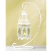 Lacy Cutout Hanging Candle Lantern