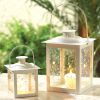 Vine Pattern Square Garden Lantern - 5 inches