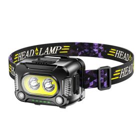 New COB Strong Light Sensing Headlamp Night Running Fishing Floodlight Headwear