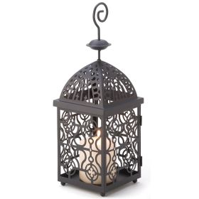 Swirled Iron Birdcage Candle Lantern - 14 inches