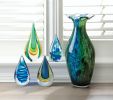 Bright Art Glass Tear Drop Sculpture