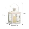 Vine Pattern Square Garden Lantern - 5 inches