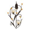 Wall Sconce with Lily Candle Cups