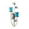 Peacock Feathers Candle Wall Sconce