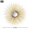 32-inch Golden Sunburst Wall Mirror