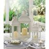 Romantic White Candle Lantern - 13 inches