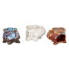 Set of 3 Porcelain Elephant Oil Warmers