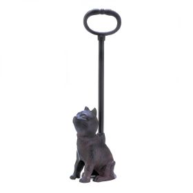 Cast Iron Cat Door Stopper with Handle