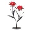 Romantic Red Flower Candle Holder - Double