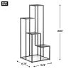 Four-Tier Modern Black Metal Plant Stand or Display Unit