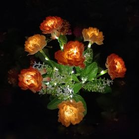 LED Solar Rose Orchid Flower Light Outdoor Garden Waterproof Simulation Lawn Lamp Wedding Party Christmas Decor Landscape Light - 7 head snowdrop