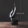 NORTHEUINS Resin Abstract Torch Figurines for Interior Home Living Room Bedroom Office Desktop Decoration Ornament Accessories - Black