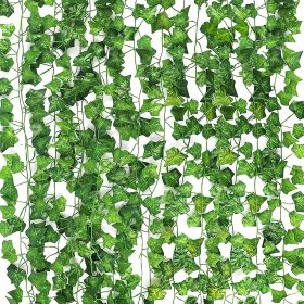 98 Feet Fake Ivy Leaves Artificial Ivy Garland Greenery Garlands Fake Hanging Plant Vine for Bedroom Wall Decor Wedding Party Room Astethic Stuff - gr