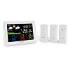 WIRELESS COLOR WEATHER STATION WITH 3 REMOTE SENSORS - White