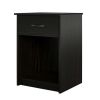 Classic Nightstand with Drawer, Black Oak - Espresso