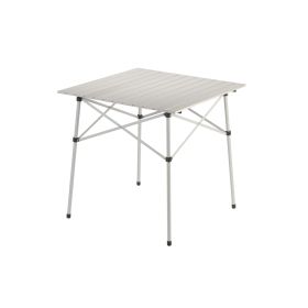 Compact 27.6" W x 27.6" L Roll-Top Aluminum Adult Camping Table, - 27.6" W x 27.6" L