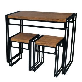 small dining table set - brown