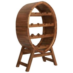 Wine Rack 13 Bottles Solid Acacia Wood - Brown