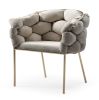 Modrest Debra Modern Grey Velvet Dining Chair - as Pic