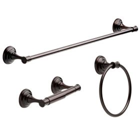 Classic, Towel Bar, Toilet Paper Holder, Towel Ring, Oil Rubbed Bronze - Oil Rubbed Bronze