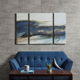 Rolling Waves Triptych 3-piece Canvas Wall Art Set - as Pic