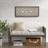 Damask Wood Panel Two-tone Geometric Wall Decor - as Pic