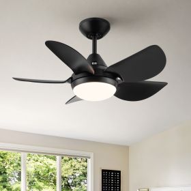 30 In Intergrated LED Ceiling Fan Lighting with Matte Black ABS Blade - as Pic