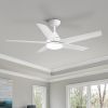 48 In Intergrated LED Ceiling Fan with White ABS Blade - as Pic