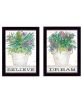 "Succulents-Dream & Believe" 2-Piece Vignette by Cindy Jacobs; Ready to Hang Framed Print; Black Frame - as Pic