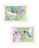 "Humming Bird 1 & 2" 2-Piece Vignette by Stellar Design Studio; Ready to Hang Framed Print; White Frame - as Pic