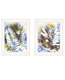 "The Fern Collection" II 2-Piece Vignette by Tracy Owen- Cullimore; Ready to Hang Framed Print; White Frame - as Pic