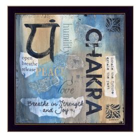 "Yoga Series - Chakra" By Debbie DeWitt; Printed Wall Art; Ready To Hang Framed Poster; Black Frame - as Pic