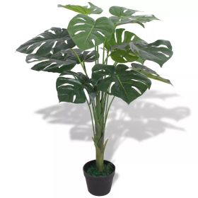 Artificial Monstera Plant with Pot 27.6" Green - Multicolour