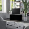 TV Cabinet Black 31.5"x13.4"x14.2" Engineered Wood - Black