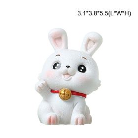 Chinese Lucky Wealth Waving Cat Gold Waving Hand Cat Home Decor Welcome Waving Cat Sculpture Statue Decor Car Ornament - Decoration A - S