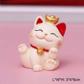 Chinese Lucky Wealth Waving Cat Gold Waving Hand Cat Home Decor Welcome Waving Cat Sculpture Statue Decor Car Ornament - 1 - S