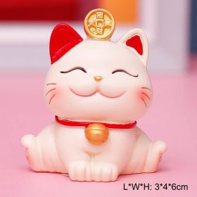 Chinese Lucky Wealth Waving Cat Gold Waving Hand Cat Home Decor Welcome Waving Cat Sculpture Statue Decor Car Ornament - 4 - S