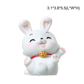 Chinese Lucky Wealth Waving Cat Gold Waving Hand Cat Home Decor Welcome Waving Cat Sculpture Statue Decor Car Ornament - Decoration B - S