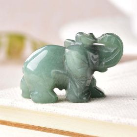 1PC Natural Crystal Amethyst Elephant Obsidian Animals Stone - Aventurine - 1.5inch