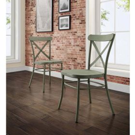 Better Homes and Gardens Collin Distressed White Dining Chair, Set of 2, Multiple Finishes - Green