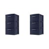 Sterilite 3 Drawer Weave Tower Plastic, Espresso, Set of 2 - Blue