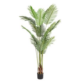 FCH 6FT Green Plastic 16 Leaf Palm Tree Simulation Tree - as picture