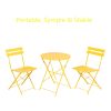 Round 2 Person - 23.6" Long Bistro Set (7 Colors Available) - Yellow