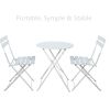 Round 2 Person - 23.6" Long Bistro Set (7 Colors Available) - White