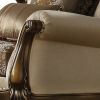 Fabric Upholstered Chair with 2 Pillows in Antique Oak Brown - as Pic