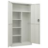 Locker Cabinet Light Gray 35.4"x15.7"x70.9" Steel - Light gray