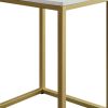 coffee table, white top, golden frame - white/gold