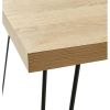 Hairpin Leg Square Side Table - Oak