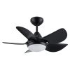 30 In Intergrated LED Ceiling Fan Lighting with Matte Black ABS Blade - as Pic