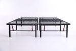 14" High Profile Foldable Steel Queen Platform Bed Frame, Black - Black - Full